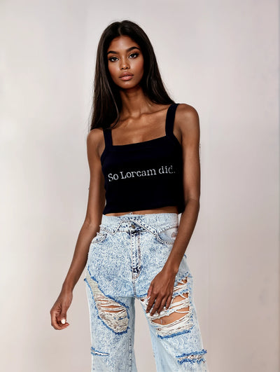 “So Lorcan Did” Spaghetti Strap Crop Top image 0