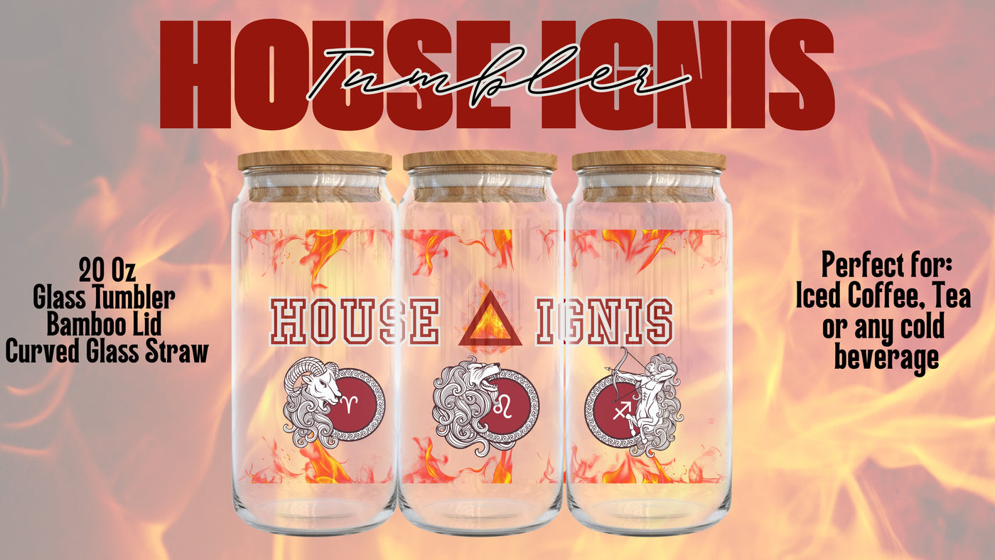 Zodiac Academy House Glass Tumblers | Complete Collection