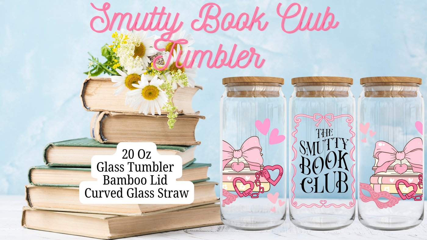 Smutty Book Club 20 oz Glass Tumbler