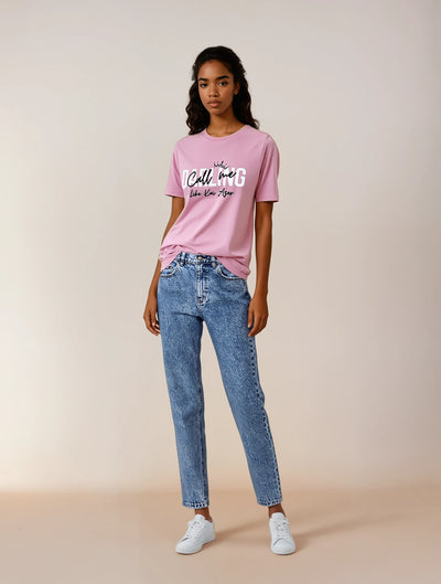 “Call Me Darling Like Kai Azer” Tee- Pink image 0